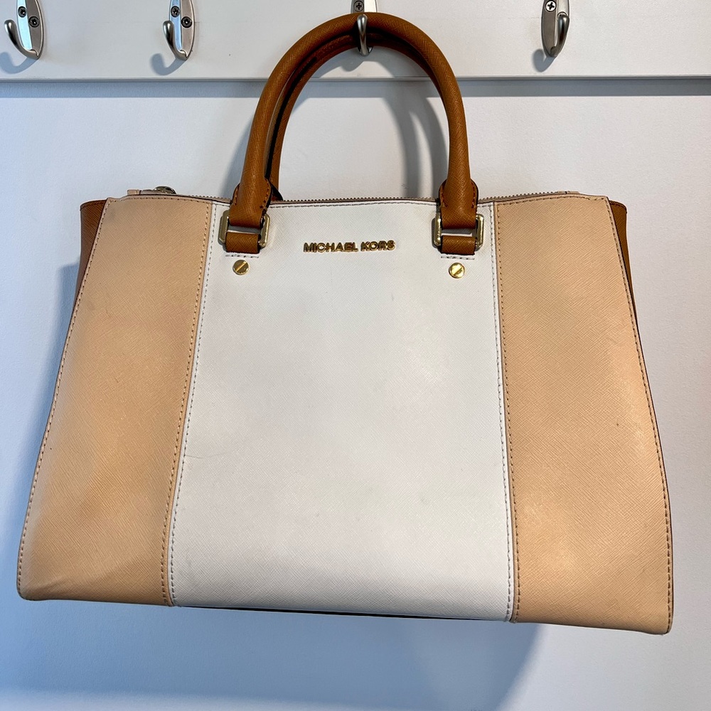MICHAEL Michael Kors Multicolor Leather Double Zip Jet Set Tote